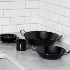 Doris emaljetallerk 20 cm svart