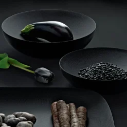 Double skål 25 cm svart