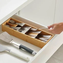 DrawerStore Bamboo bestikkoppbevaring 5 rom natur