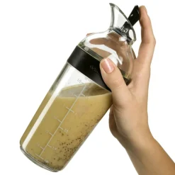 Dressingflaske 22 cm klar/svart