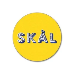 Drikkeunderlag 10 cm skål gul