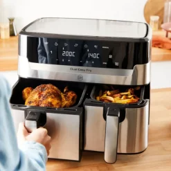 Dual Easy Fry & Grill airfryer 5,2/3,1L silver