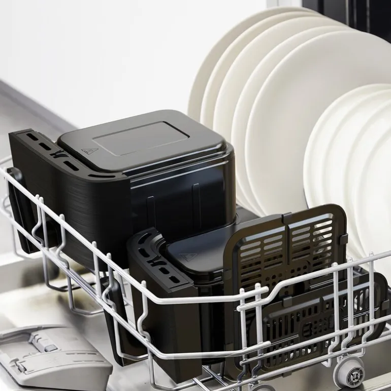 Dual Easy Fry airfryer 3,1L+5L svart