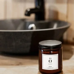 Duftlys clean 7x9 cm brun