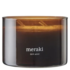 Duftlys dark wood 7,5x10 cm brun