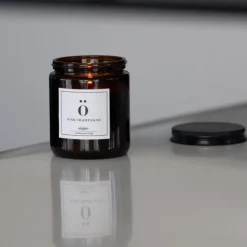 Duftlys pink champagne 7x9 cm brun