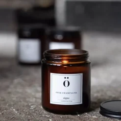 Duftlys pink champagne 7x9 cm brun