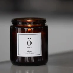 Duftlys sage 7x9 cm brun