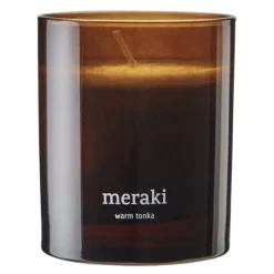 Duftlys warm tonka 9,5x8 cm brun