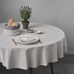 Duk rund 180 cm dubby grå