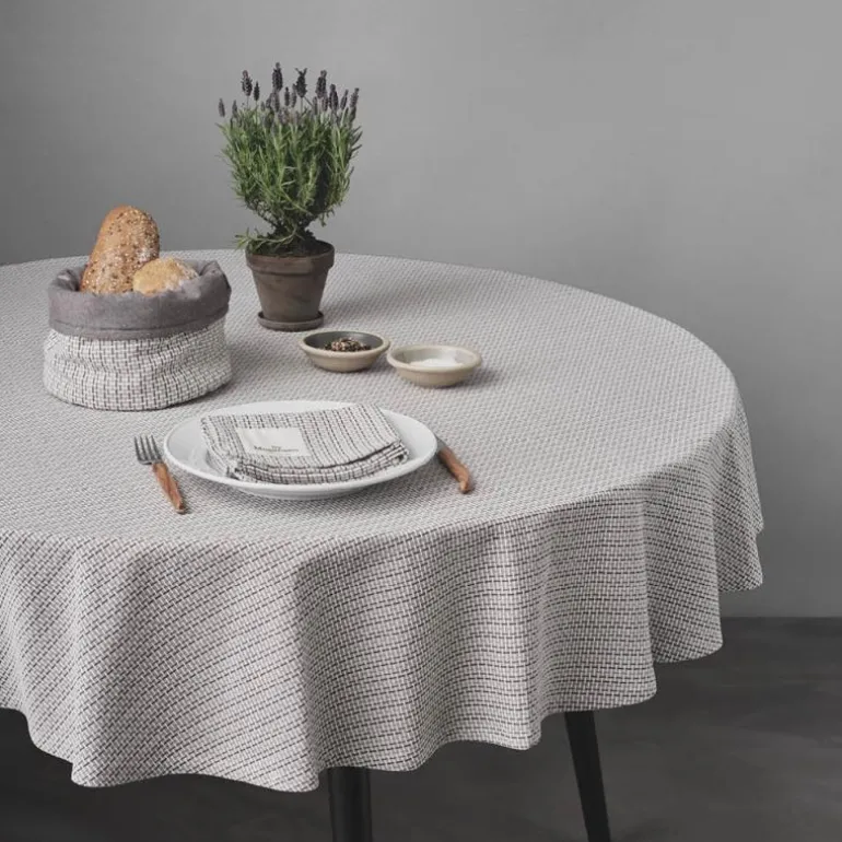 Duk rund 180 cm dubby grå