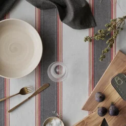 Duk 140x240 cm large stripes hvit