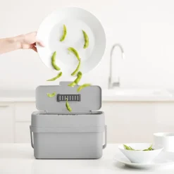 Duo søppelspann grå