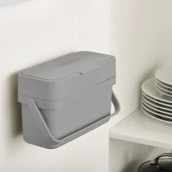 Duo søppelspann grå