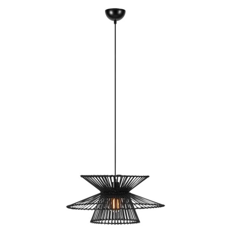 Duplici taklampe 57 cm svart