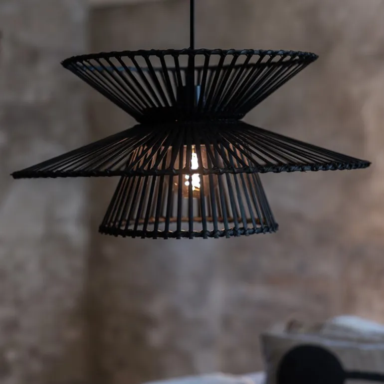 Duplici taklampe 57 cm svart