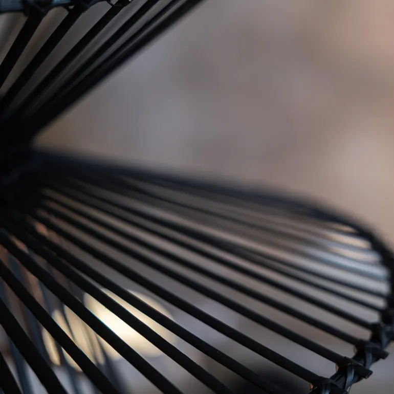 Duplici taklampe 57 cm svart