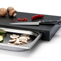 Duracore skjærebrett med skuff 39x27 cm svart