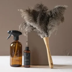 Duster støvkost 25 cm strutsefjær/natur