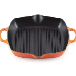 Dyp grillpanne støpejern 30 cm volcanic