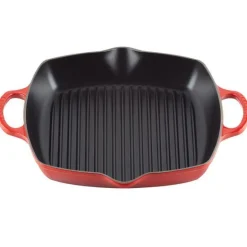 Dyp grillpanne støpejern 30 cm cerise
