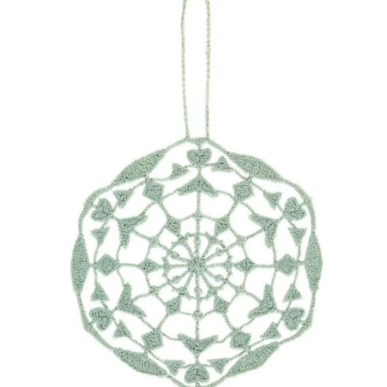 Easter påskeoppeheng 8,5 cm støvet grønn knipling