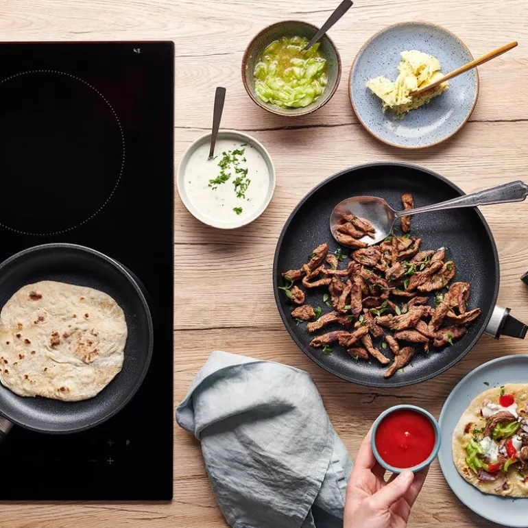 ECO Lite QXR stekepanne 24 cm avtagbart håndtak svart