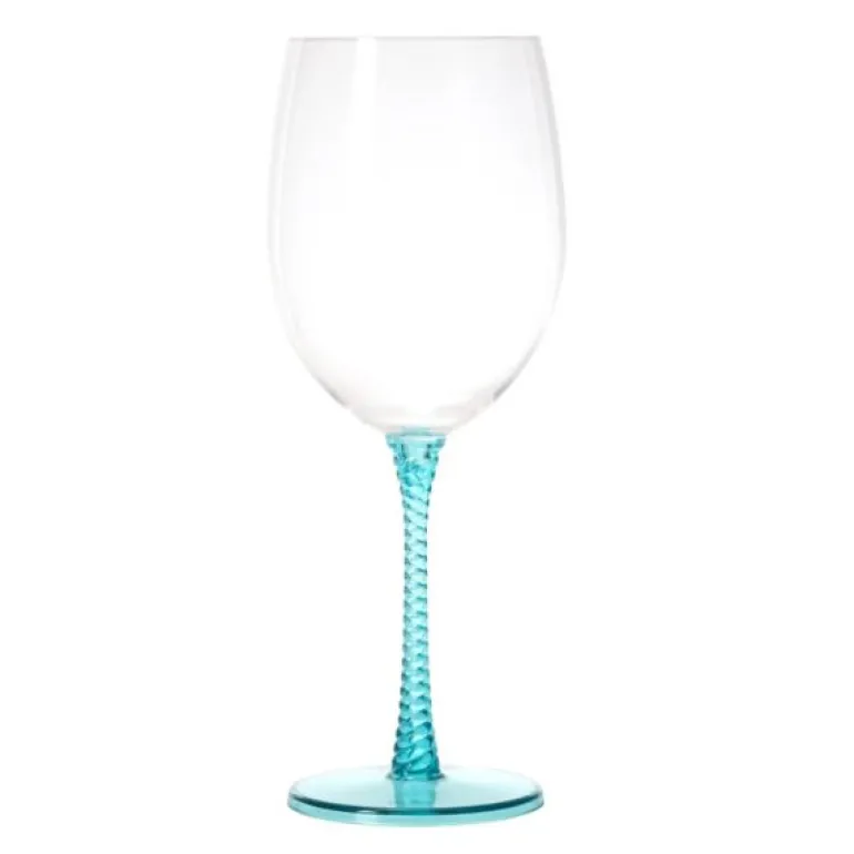 Eden rødvinsglass 61 cl blå spiral/turkis