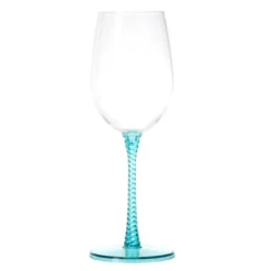 Eden vinglass 38 cl blå spiral/turkis