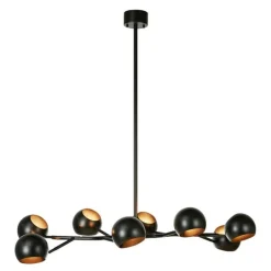 Edgar pendellampe 8 lys 113 cm svart