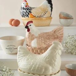 Eggoppbevaring høne 23,4 cm natur