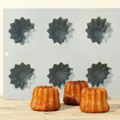 Elastomoule bakeform for 8 canelés grå