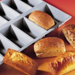 Elastomoule bakeform for 9 småbrød grå