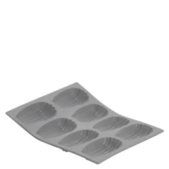 Elastomoule bakeorm for 8 stk madeleine grå