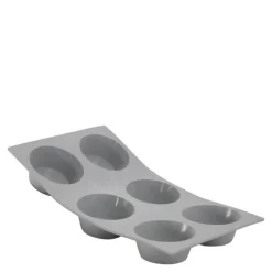 Elastomoule muffinsform for 6 muffins grå
