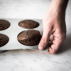 Elastomoule muffinsform for 6 muffins grå