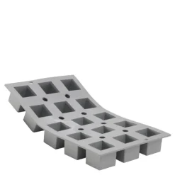 Elastomoule silikonform for 15 kuber grå