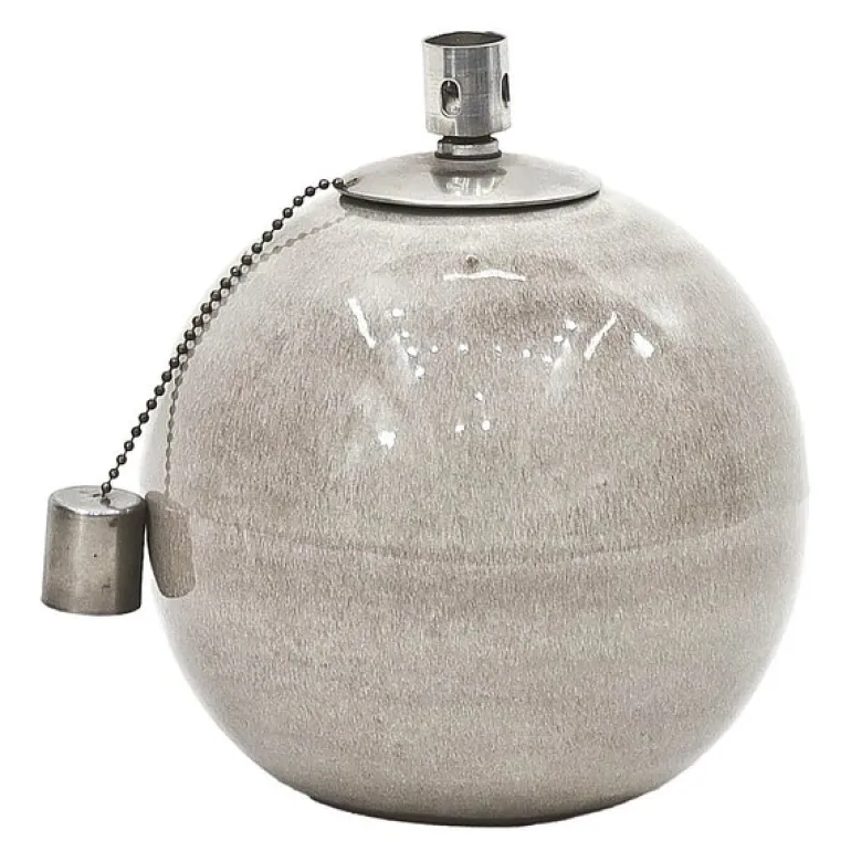 Elda oljelampe 15 cm grå