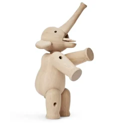 Elefant stor 22 cm eik