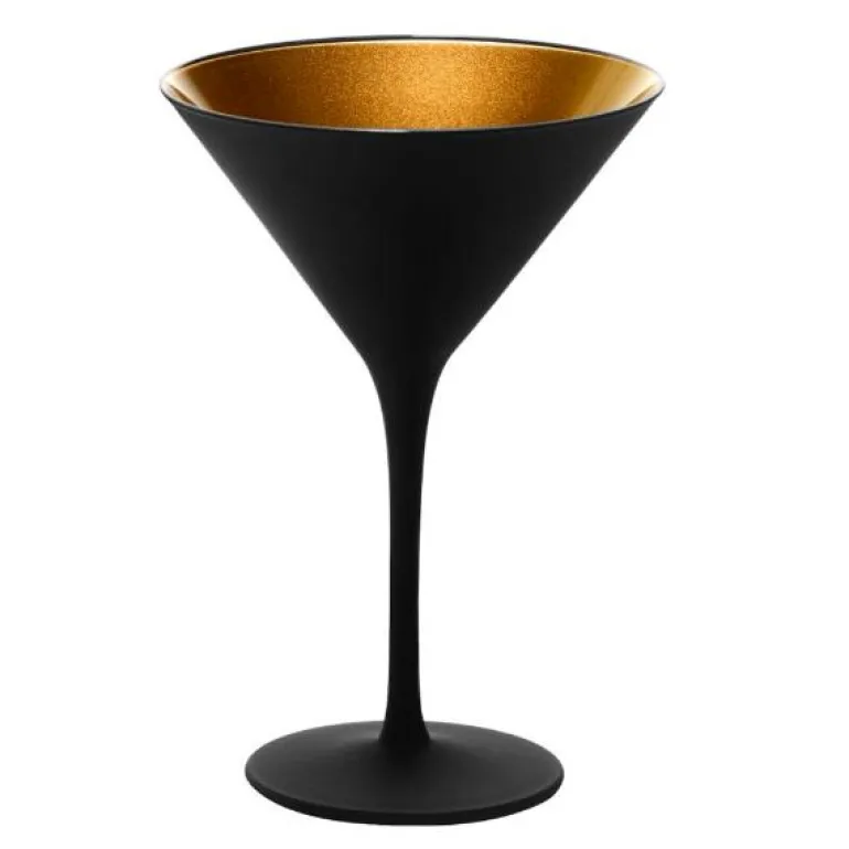 Elements martiniglass 24 cl svart/gull