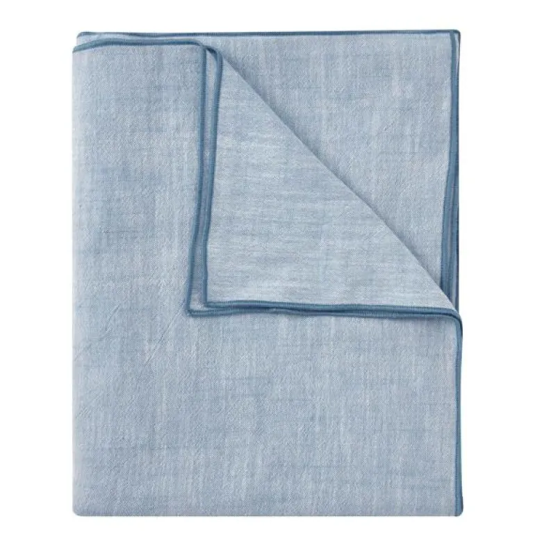 Eline duk 145x250 cm blå/hvit