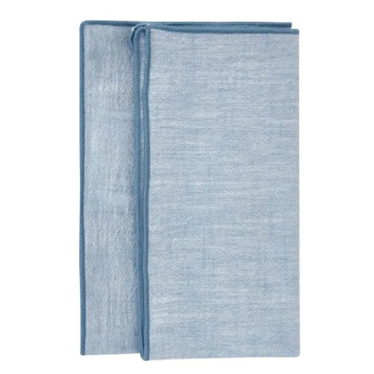 Eline serviett 45x45 cm 2 stk blå/hvit