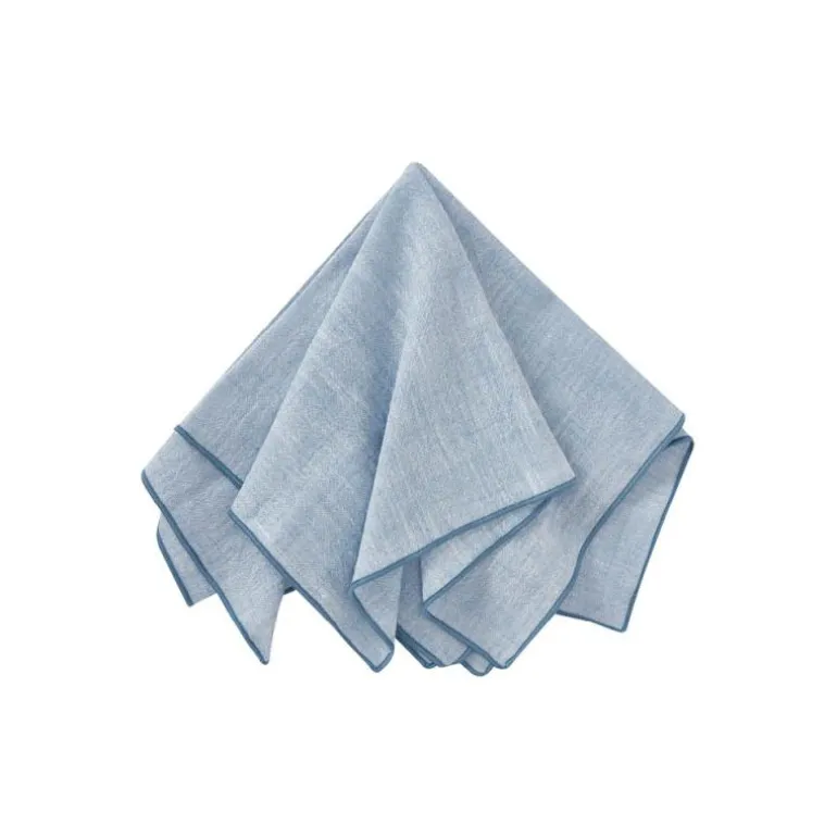 Eline serviett 45x45 cm 2 stk blå/hvit