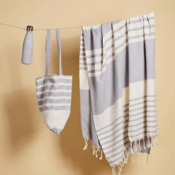 Ella Hamam bomullsveske 41x38 cm grå