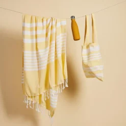 Ella Hamam duk 145x250 cm gul