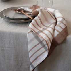 Ella serviett 50x50 cm hazelnut checkered