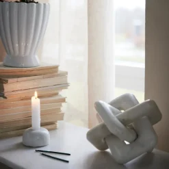 Ellia dekorasjon 15 cm hvit