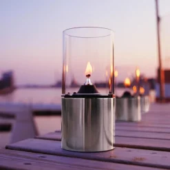 EM oljelampe 26 cm stål