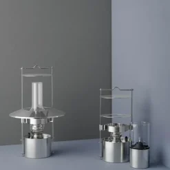 EM oljelampe 26 cm stål