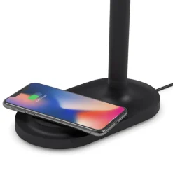 Emendo lampe med trådløs Qi-lader svart